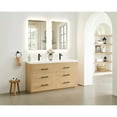 thumbnail image 2 of Altair-13 72" Double Bathroom Vanity in White Oak with White Artificial Drop-in Sink, 2 of 14