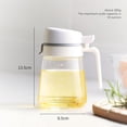 thumbnail image 4 of KKFEN-Auto Flip Olive Oil Dispenser Bottle - 12oz Clear Glass With Scale for Kitchen - Cruet, 4 of 4