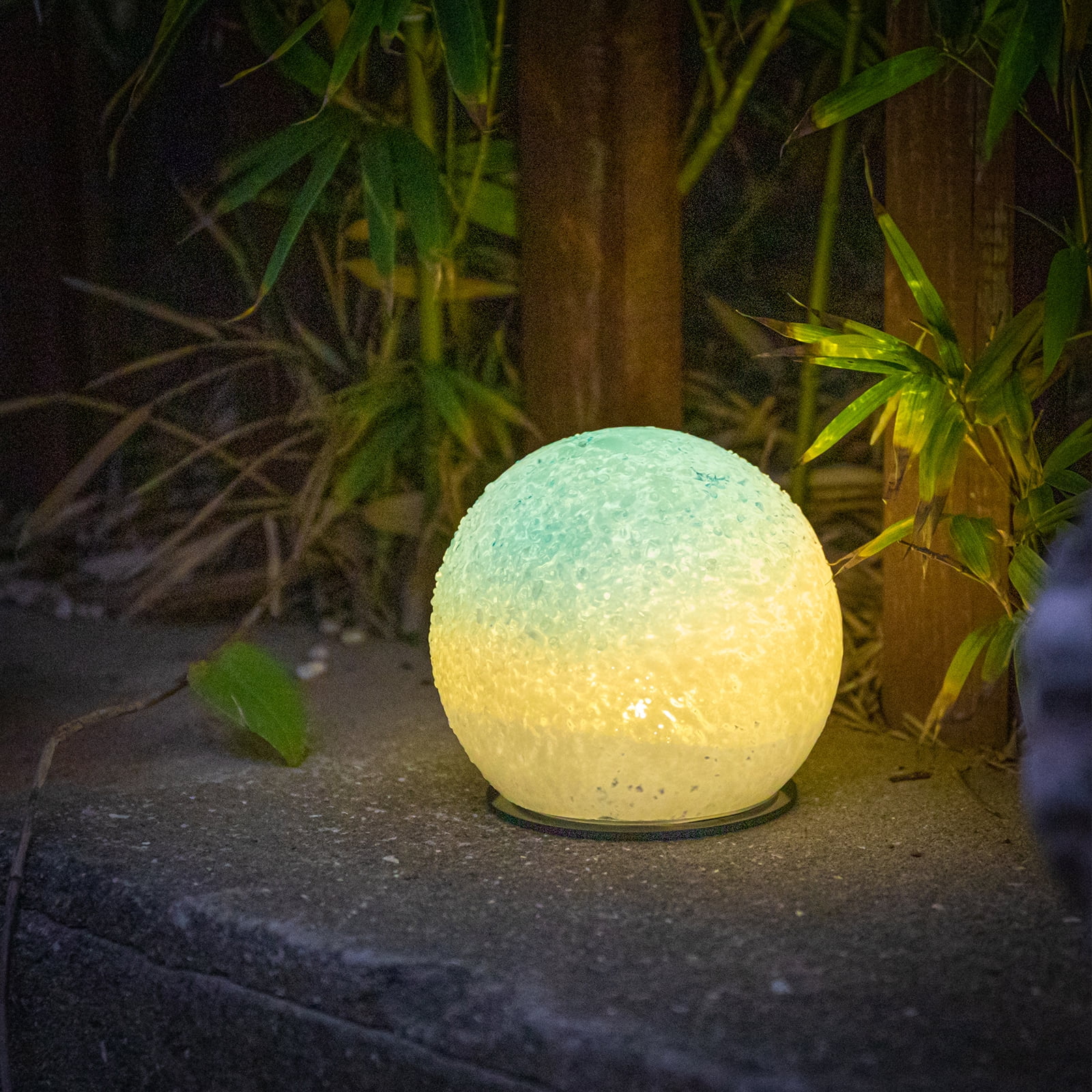 Globe Solar Lights, Outdoor Table Lanterns Solar Powered, LED Glass Night Lights Lamps for