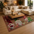 thumbnail image 3 of Gelasgo Christmas Gnome Velvet Area Rug, Holiday Character Pattern Rectangle Floor Carpet, Soft Plush Non Slip Rug for Living Room Bedroom, 3 of 5
