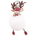 thumbnail image 4 of Shoreew Christmas Deer Keychain Cute Reindeer Pom Pom Keyring Faux Fur Fluffy Plush Ball Charm for Handbag Backpack Purse Accessory, 4 of 7