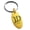 Gold, variant on Stainless Steel Letter W Initial Royal Monogram Engraved Small Oval Charm Keychain Keyring