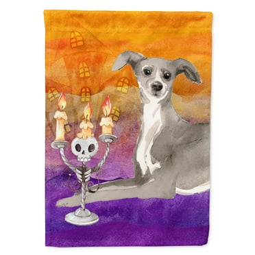 Hallween Italian Greyhound Garden Flag