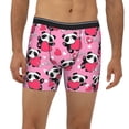 thumbnail image 2 of Picia Panda Heart Valentine Pattern Men's Athletic Long Leg Briefs , Performance Stretch Underwear，Moisture-Wicking, 2 of 7