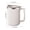 White, variant on COM1950s Stainless Steel Insulated Mug, Double Wall Vacuum Travel Coffee Cup with Handle and Lid, Reusable Thermal Tumbler for Hot and Cold Beverages, Office, Outdoor and Home Use