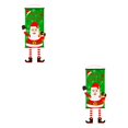 thumbnail image 4 of sweethay 115x40cm Feliz Navidad decoración para el hogar Noel 2020 Navidad guirnalda adornos Navidad Feliz Año Nuevo decoración puerta delantera Banner Papá Noel 2piezas sweethay CBP143409, 4 of 5