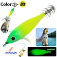 thumbnail image 4 of Señuelo 83mm Luminoso Calamar Pulpo Cebo Doble Gancho para Pesca Nocturna, 4 of 9