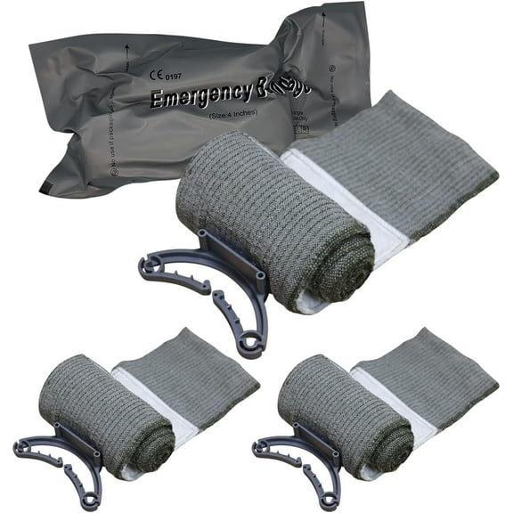 Endure Military First Aid Bandage, Battle Wound Dressing, EMS First Aid Essential, Emergency Trauma Bandage 6 Inch - Combat Military Style IFAK Stop The Bleeding (3)