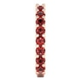 thumbnail image 4 of 1.44 ctw Wedding Band for Women - 14K Rose Gold Natural Garnet Stackable Eternity Ring, 4 of 6