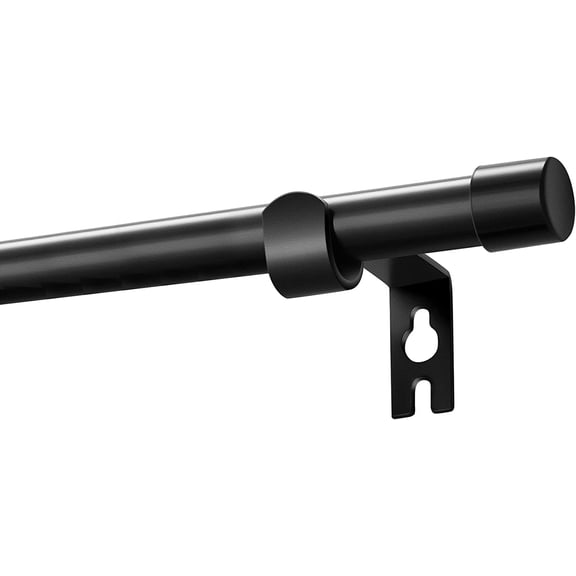 Black Curtain Rods for Windows 30 to 45 Inch,5/8 Inch Small Curtain Rod Set With Brackets