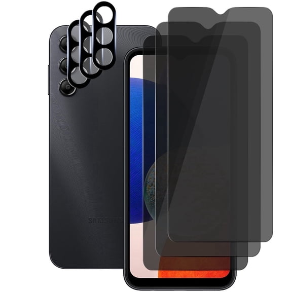 UZWZW (3 3) for Samsung Galaxy A14 5G / 4G Privacy Screen Protector Tempered Glass with Camera Lens Protector