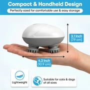Handheld Pet Massager for Dogs and Cats by Tilcare - Electric Cat and Dog Massage Tool - Head and Back Scratcher for Relieving Tension, Tight Muscles and Stiffness with Four Rotating Massage Heads