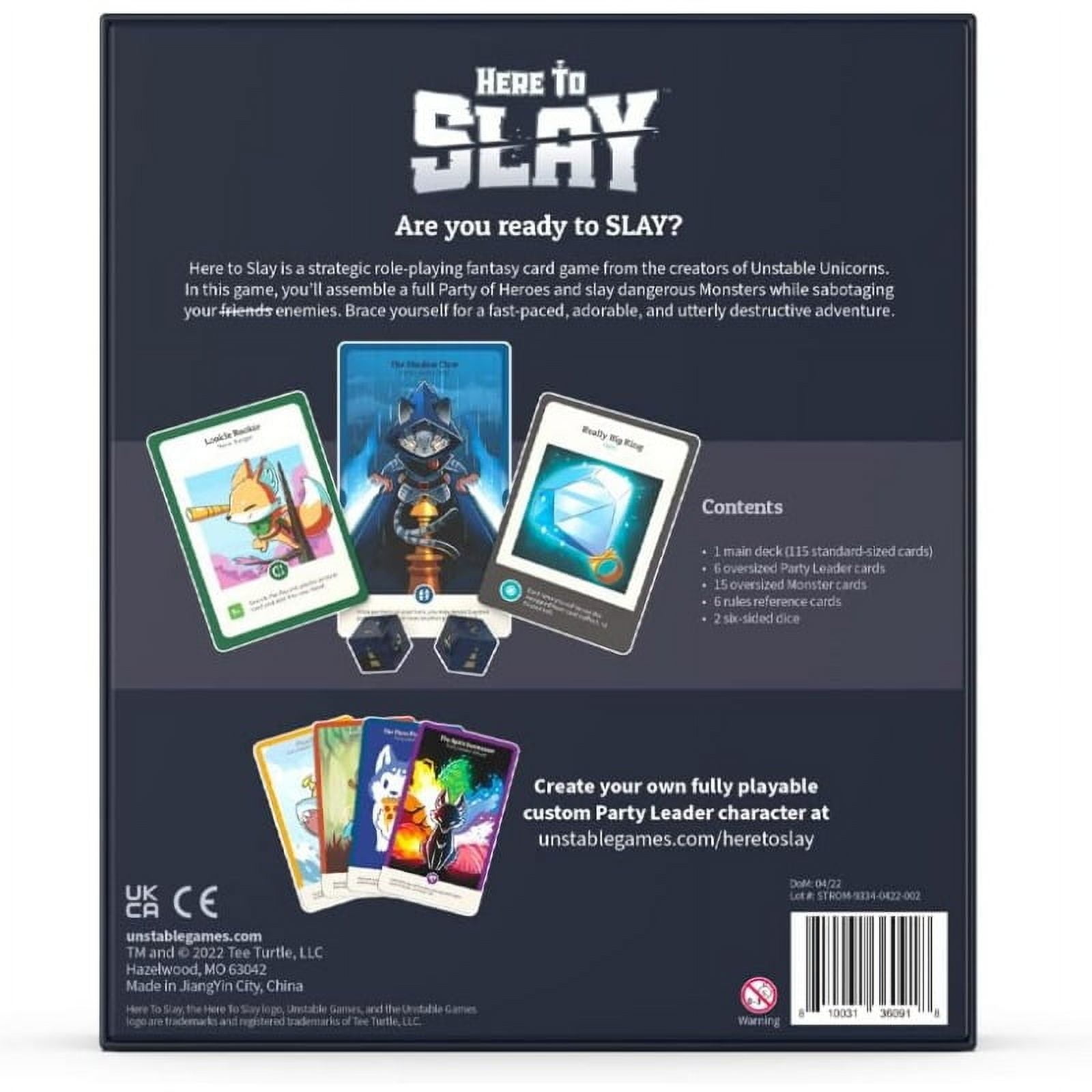 Here is the English version of Here to Slay, where basic battles and extended family gatherings are added, as well as card and board games