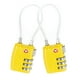 thumbnail image 1 of Candado para maleta Timotech Amarillo aprobado por la TSA 2 piezas, 1 of 5