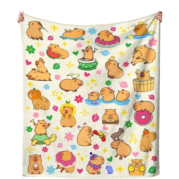 Cozy Capybara Blanket, Trendy Throw for Animal Lovers, Soft Decorative Home Accent