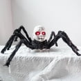 thumbnail image 4 of Halloween Decorations Spider Toy – 24" Animated Walking Spider with Glowing Red Eyes, Voice-Activated Scary Crawling Spider Decoration, Realistic Black Spider Prop for Indoor Outdoor Halloween Party, 4 of 5