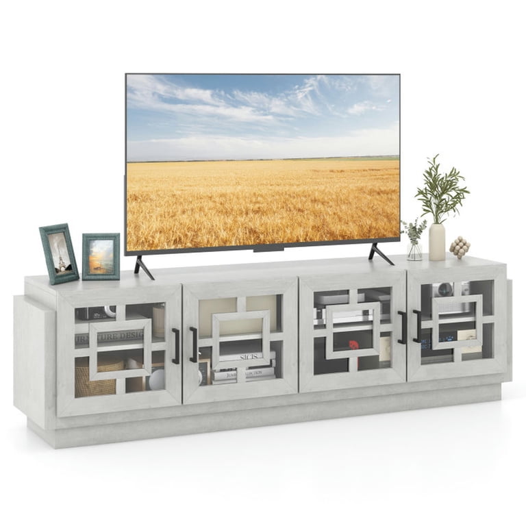 YYAo TV Stand, Television Console Table,Entertainment Center,4  4-Door TV Stand for TVs up to 75 Inch Media Console Table with Adjustable Shelve main image 0