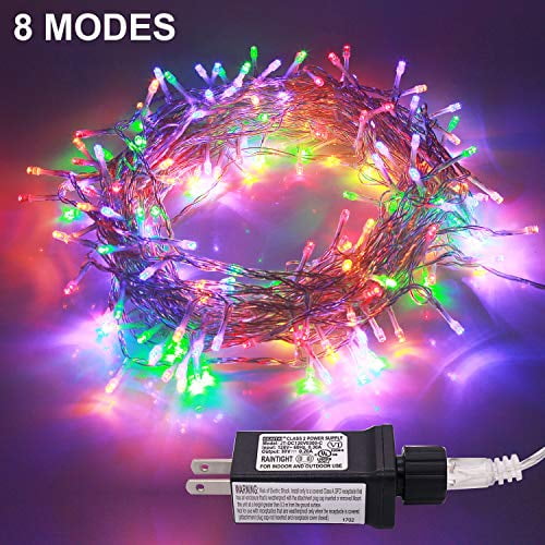 JMEXSUSS 200LED 82.1ft Indoor String Christmas Lights 30V 8 Modes Fairy String for Christmas Tree, Wedding Party, Bedroom, Indoor Wall Decoration, UL588 Approved (200LED, Multicolor)