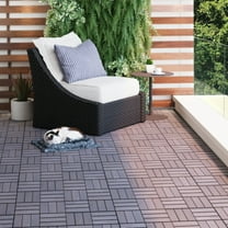 30 PCS Interlocking Deck Tiles Checker Pattern 12 X 12" Square Light Gray Acacia Hardwood Outdoor Flooring For Patio Bancony Pool Side