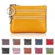 thumbnail image 2 of Key Ring Multi Slots Women Wallet Bright Color 3 Zipper Pockets Faux Leather Coin Purse For Daily Using, 2 of 5