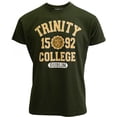 thumbnail image 3 of Irish 100% Cotton T-Shirt Trinity College Dublin 1592 Official Collection Bottle/ Mustard Green, 3 of 7