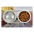 thumbnail image 1 of Sicily Pet Mat for Food and Water, Narrow Street in Erice Italy Historic Outdoor Photo Travel Europe Vacation, Non-Slip Rubber Mat for Dogs and Cats, 18" X 12", by Ambesonne, 1 of 2