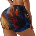 thumbnail image 2 of Kdxio Cosmic Dog Starry Night Print Workout Shorts for Women Seamless Soft Smooth Gym Yoga Scrunch Active Shorts, 2 of 5