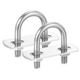 thumbnail image 1 of Uxcell Pênes Ronds en U avec Plaque Écrou Ronde en Acier Inoxydable Pênes en U pour Bateau M6x18x36mm, 1 of 7