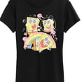 thumbnail image 3 of Spongebob Squarepants - Cute Face Rainbow Women's Short Sleeve Graphic T-Shirt, 3 of 6
