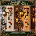 thumbnail image 5 of Glowing Christmas Door Hanger,Christmas Reindeer Lighted Vertical Door Hanger, Handmade Festive Wall Ornament with Fairy Lights, Pine Cone and Holly, Winter Mantel Decor, 5 of 8