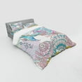 thumbnail image 3 of Ambesonne Cartoon Bedding Set 3 Pcs, Greek Myth Seashell, Twin, Pink Blue, 3 of 3