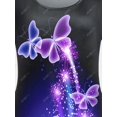 thumbnail image 3 of Camiseta en Talla Extra con Estampado de Mariposa y Curvo en Forma de Mariposa Rosegal  Camisetas tallas grandes, 3 of 5