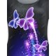 thumbnail image 3 of Camiseta en Talla Extra con Estampado de Mariposa y Curvo en Forma de Mariposa Rosegal  Camisetas tallas grandes, 3 of 5