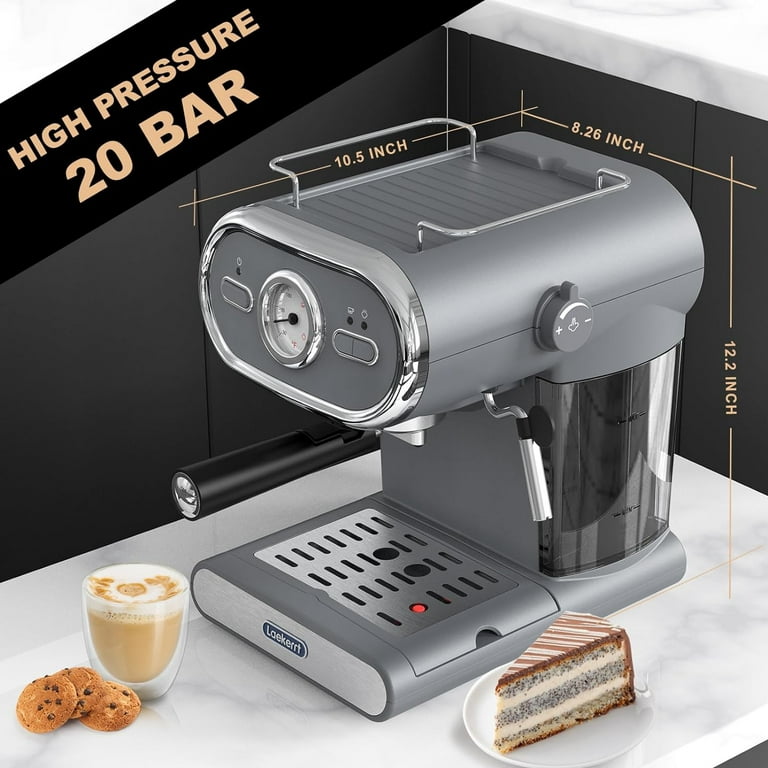 Espresso Machine Laekerrt 20 Bar CMEP01 Espresso Maker with Milk Frother  Steam Wand, Professional Espresso Coffee Machine for Cappuccino and Latte