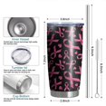 thumbnail image 6 of 20oz Tumblers Breast Cancer Stainless Steel Vacuum Insulated Double Wall Travel Tumbler Cups Mug with Lid and Straw,Cleaning Brush for Cold & Hot Drinks, 6 of 7