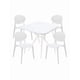 thumbnail image 1 of CONJUNTO DE EXTEIROR CON MESA EXTERIOR LODI BLANCO Y SET DE 4 SILLAS EXTERIOR MASSA BLANCO, 1 of 6