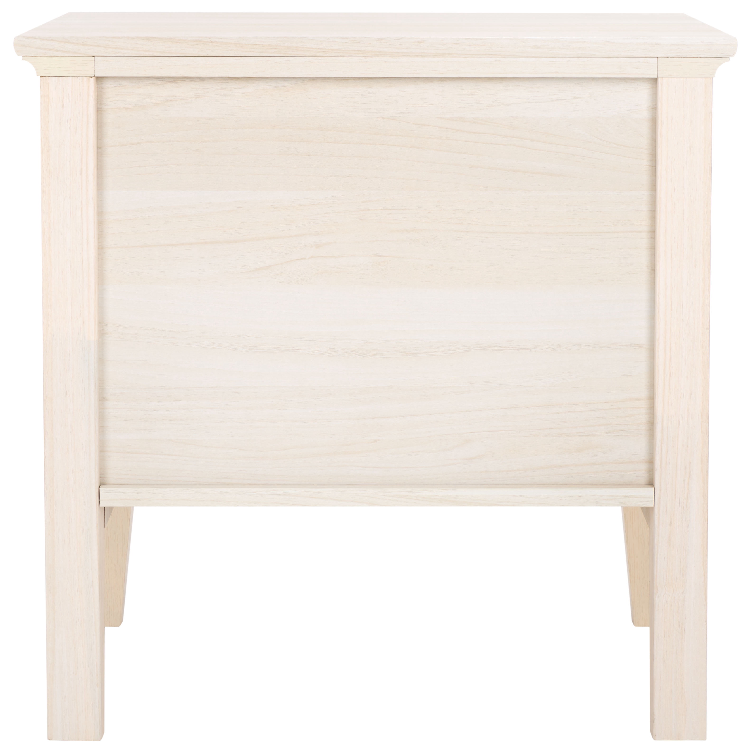 SAFAVIEH Sondra Traditional 2 Drawer Nightstand,Bleached White/Gold