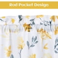 thumbnail image 2 of Ashion Curtains Set Floral Pattern Curtains for Kitchen Cafe Curtains Rod Pocket Half Window Curtain, 26" W x 24" L Set of 2, 2 of 8