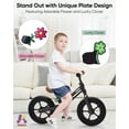 thumbnail image 3 of Bicicleta Balance KRIDDO para niños de 2 a 5 años con asiento ajustable, color negro, 3 of 7
