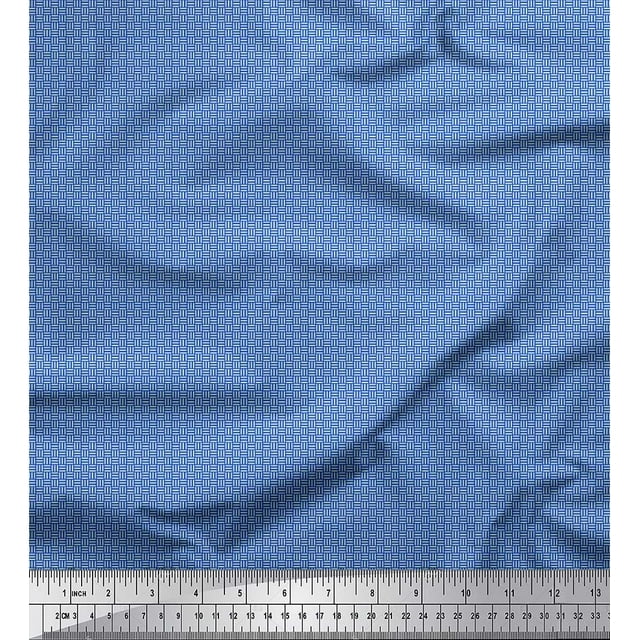 Soimoi Rayon Fabric Basketweave Small Print Sewing Fabric Yard 42 Inch Wide