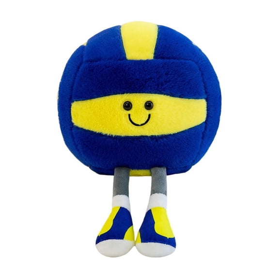 Euaioeiu Funny Volleyball Plush Toy with Legs, Soft Stuffed Animal Pillow for Kids, 12in, Cute Hugging Sports Decor, Birthday Gift for Toddlers Bedroom Nursery