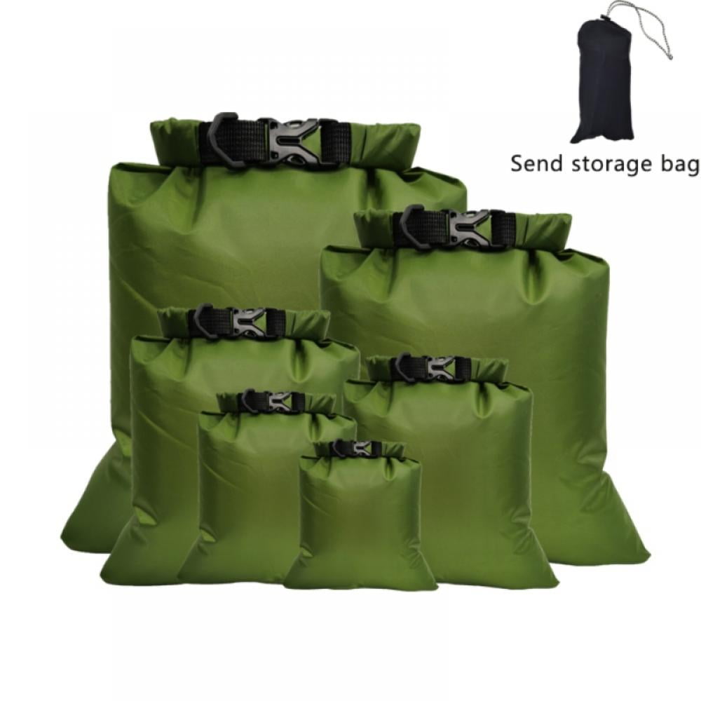 6PCS Waterproof Dry Bag Outdoor Swimming Kayaking Drifting Buckled Storage Sack 