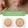 thumbnail image 5 of 4 Pcs Bamboo Paper Plate Holder - 10 Inch Round Woven Plate Holder,Reusable Paper Plate Holders for Picnic, 5 of 5