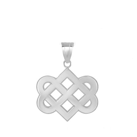 Celtic Love Knot Pendant Necklace in Sterling Silver (Pendant only)