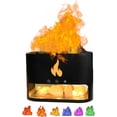 thumbnail image 1 of YOPTOP Essential Oil Diffuser 250mL,Flame Aroma Diffuser, Silent Aroma Diffuser Humidifier, Salt Stone Lamp, Light Gradient, Essential Oil Diffuser with Automatic Safety Switch,Black, 1 of 5