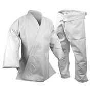 12 oz Heavyweight Cotton Karate Uniform Martial Arts White Gi