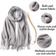 thumbnail image 2 of Bufanda y chal de pashmina de lana para mujeres y hombres, chal de pashmina, manta para bodas, fiestas y niñas, bufandas grandes y suaves., 2 of 5