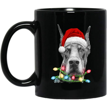 

Novelty Doberman Santa Christmas Tree Lights Xmas Gifts Coffee Mug - Christmas Coffee Mug - Christmas Gifts 11 Oz
