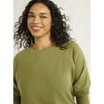 thumbnail image 2 of Joyspun Women's and Women’s Plus French Terry Sweatshirt and Joggers Set, 2-Piece, Sizes XS to 3X, 2 of 5
