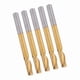 thumbnail image 5 of 5-Piece Single Flute Spiral End Mills, Titanium Coated, HSS Cutters, 4x12x45mm Metric Size, 5 of 5